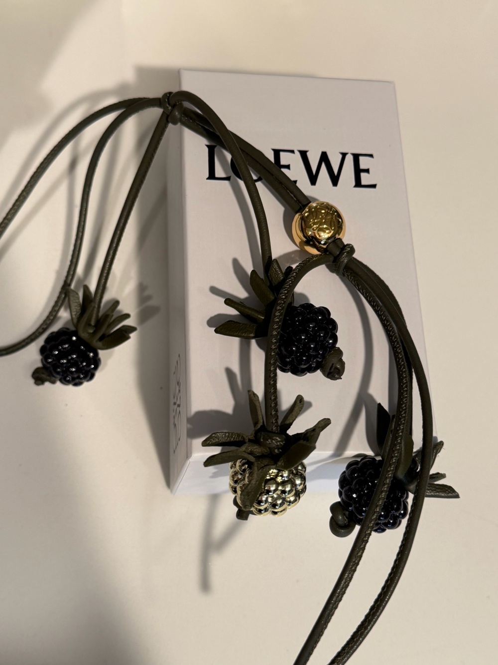 Loewe Blackberry Leather Bag Charm